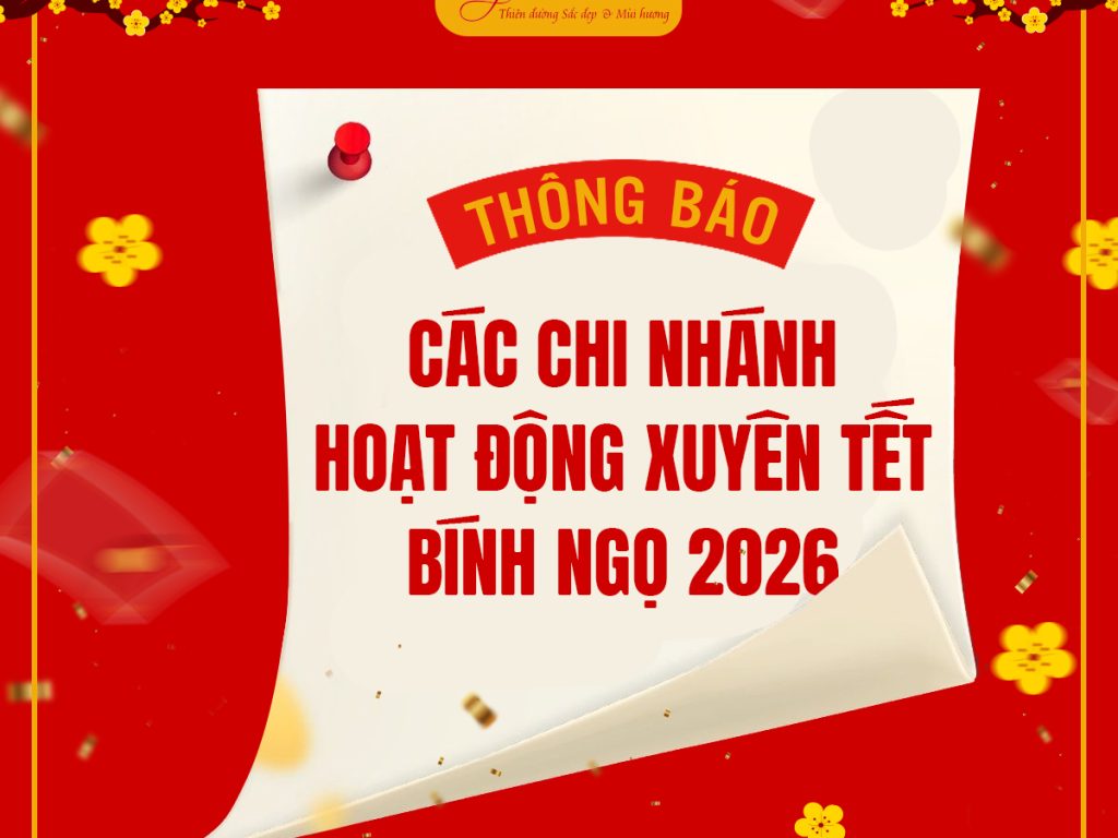 THÔNG BÁO CÁC CHI NHÁNH HOẠT ĐỘNG XUYÊN TẾT