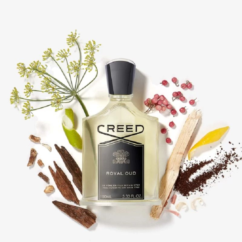 From the very first moment, Creed Royal Oud EDP opens with an explosive blend of bergamot, Sicilian lemon, and spicy pink pepper.