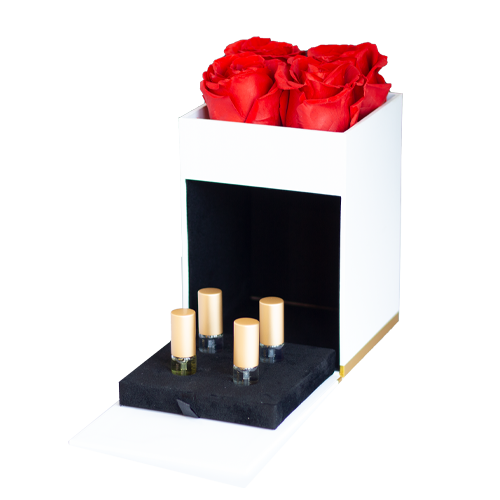 Complete Flower Box Medium - Red Roses (inkl. ITC 4x3ml)-SET 3